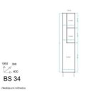 Ver imagem 3 de Armário para Lavanderia 2 Portas 2 Prateleiras Bs 34 - Branco