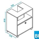 Ver imagem 4 de Balcão para Banheiro 1 Porta Basculante Estrutura em 15mm com Acabamento em BP Fosco Branco