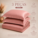 Ver imagem 4 de Jogo de Lençol Três Peças Queen Maquinetado Toque Acetinado Casa Haus 1,58 x 1,98 x 40 Rosa