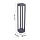Ver imagem 3 de Luminária de Jardim Nordecor Zean 2684 60cm Led 10w Bivolt Preto 3000k Luz Amarela Preto 2684