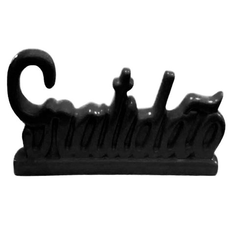 Palavra Gratidão em Cerâmica Decoração de Sala e Escritório - Black