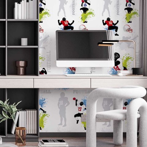 Papel de Parede Casual Jogador de Basquete Gh Papel de Parede 2,5m