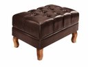 Ver imagem 1 de Puff Banqueta Dom Pedro Chesterfield Retangular  Sala, Quarto, Recepção - Couríssimo Marrom