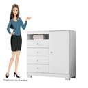 Ver imagem 4 de Cômoda Sapateira Bebê Infantl Baby Confort Cor Flex 4 Gavetas e 1 Porta Branco Tx