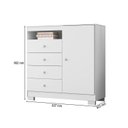Ver imagem 3 de Cômoda Sapateira Bebê Infantl Baby Confort Cor Flex 4 Gavetas e 1 Porta Branco Tx