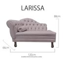 Ver imagem 5 de Recamier Divã Sofá 120cm Recepção Sala Larissa Suede:rose/liso