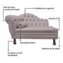 Ver imagem 4 de Recamier Divã Sofá 120cm Recepção Sala Larissa Suede:rose/liso
