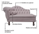 Ver imagem 4 de Recamier Divã Sofá 120cm Recepção Sala Larissa Suede:rose/liso