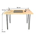 Ver imagem 5 de Home Office Hairpin Torre Slim Industrial Carvalho e Preto