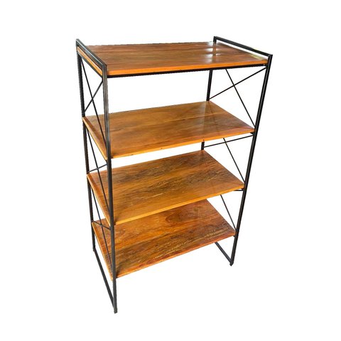 Prateleira Estante Pé Multiuso Com 4 Prateleiras grade design entilo industrial