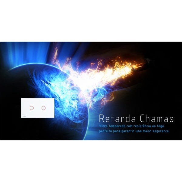 Interruptor Touch Screen com 2 botões com Função Remote e Dimmer - Branco - Livolo - LMS-VL-C302DR-8 - 2
