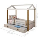 Ver imagem 3 de Bicama Montessoriana Isa Solteiro Branco e Mel com Colchão