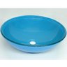 Cuba de Vidro Redonda para Lavabos e Banheiros - Azul Claro - LMS-CK7 - 1