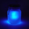 Luminária Solar Abajur A prova D'Água - Pote de Vidro - SunJar - Azul / Laranja - 3