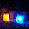 Luminária Solar Abajur A prova D'Água - Pote de Vidro - SunJar - Azul / Laranja - 1