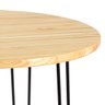 Mesa de Jantar Redonda Hairpin - Tampo de Madeira Clara - 90cm - 3