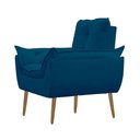 Ver imagem 4 de Kit 02 Poltrona Opala Decorativa Suede Azul Marinho