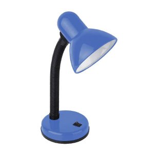 Abajur Luminária Azul para Mesa Flexível Articulável Quarto Escritório
