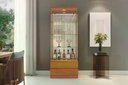 Ver imagem 7 de Cristaleira Diamante com LED e 2 Gavetas 71 cm Naturalle - Mavaular