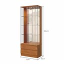Ver mais imagens de Cristaleira Diamante com LED e 2 Gavetas 71 cm Naturalle - Mavaular