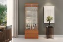 Ver imagem 2 de Cristaleira Diamante com LED e 2 Gavetas 71 cm Naturalle - Mavaular