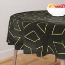 Ver imagem 1 de Toalha de Mesa Redonda 4 Lugares Folhas Douradas