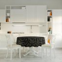 Ver imagem 2 de Toalha de Mesa Redonda 4 Lugares Folhas Douradas