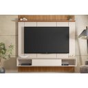Ver imagem 7 de Painel Home P/ Tv até 65 Pol Vênus Ripado C/ 1 Porta e 2 Nichos 180x171cm Off White/freijo -
