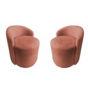 Ver imagem 1 de Kit 2 Poltronas Decorativa Yara Orgânica Bouclé Terracota