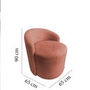 Ver imagem 6 de Kit 2 Poltronas Decorativa Yara Orgânica Bouclé Terracota
