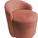 Ver imagem 5 de Kit 2 Poltronas Decorativa Yara Orgânica Bouclé Terracota