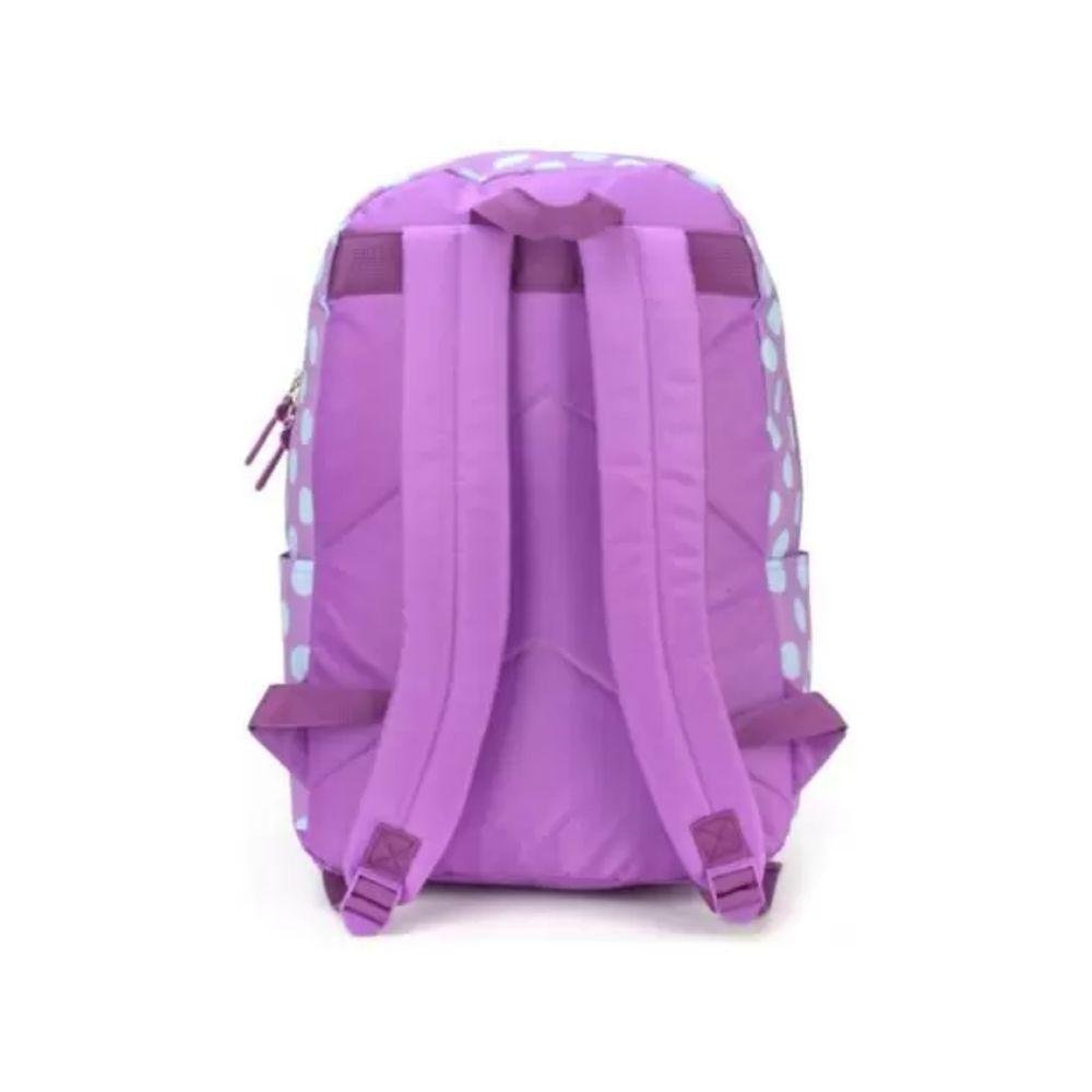 Mochila de Costas Up4you Roxo com Bolinhas Azul - Luxcel - 2