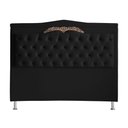 Ver imagem 3 de Kit Cabeceira de Cama Box e Calçadeira Baú Madri Casal 140 Cm Suede Preto Eli Móveis e Decoração