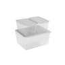 Conjunto de 3 Potes Natural Basic Coza 20,3 X 15,8 X 9,8 Cm Natural Coza - 1