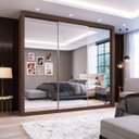 Ver imagem 2 de Guarda-Roupa Casal com Espelho 3 Portas de Correr Flórida Espresso Móveis