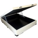 Ver imagem 2 de Cama Baú Casal 138 X 188 com 48cm de Altura Super Reforçado - Corino Branco