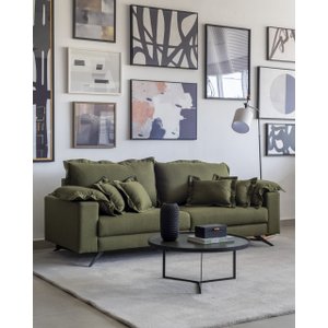 Sofá Roman - Linho Verde Esmeralda