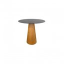 Ver imagem 1 de Mesa Cone Para Sala De Jantar - Madeira Freijó Tampo 60 Cm Laca Preta Cor Marrom