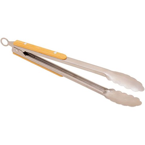 Pegador Pinça Salada inox Fosco de Bambu 34 cms Mimo