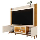 Ver imagem 5 de Estante Painel TV 70 pol. 198cm com LED Lugo Off White/Canela Z30 - Mpozenato
