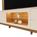 Ver imagem 7 de Estante Painel TV 70 pol. 198cm com LED Lugo Off White/Canela Z30 - Mpozenato