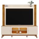 Ver imagem 6 de Estante Painel TV 70 pol. 198cm com LED Lugo Off White/Canela Z30 - Mpozenato