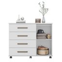 Ver imagem 2 de Conjunto Quarto Guarda Roupa e Comoda Caroline Branco