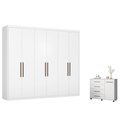 Ver imagem 1 de Conjunto Quarto Guarda Roupa e Comoda Caroline Branco