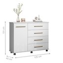 Ver imagem 4 de Conjunto Quarto Guarda Roupa e Comoda Caroline Branco