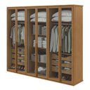Ver imagem 7 de Guarda-Roupa Casal Reflecta com Led 6 Portas 100% MDF Solaris