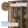 Guarda-Roupa Casal Reflecta com Led 6 Portas 100% MDF Solaris - 17