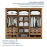Guarda-Roupa Casal Reflecta com Led 6 Portas 100% MDF Solaris - 8