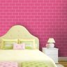 Papel de Parede Tijolo Ret Rosa - 0,58 x 2,50 metros - 2