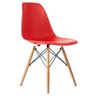 Kit 4 Cadeiras Charles Eames Eiffel Wood Design - Vermelha - 2